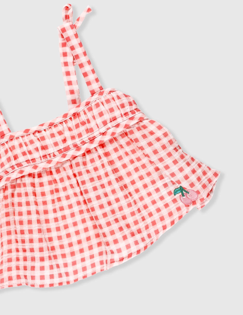 Conjunto casual piquenique x y acrílico infantil niña