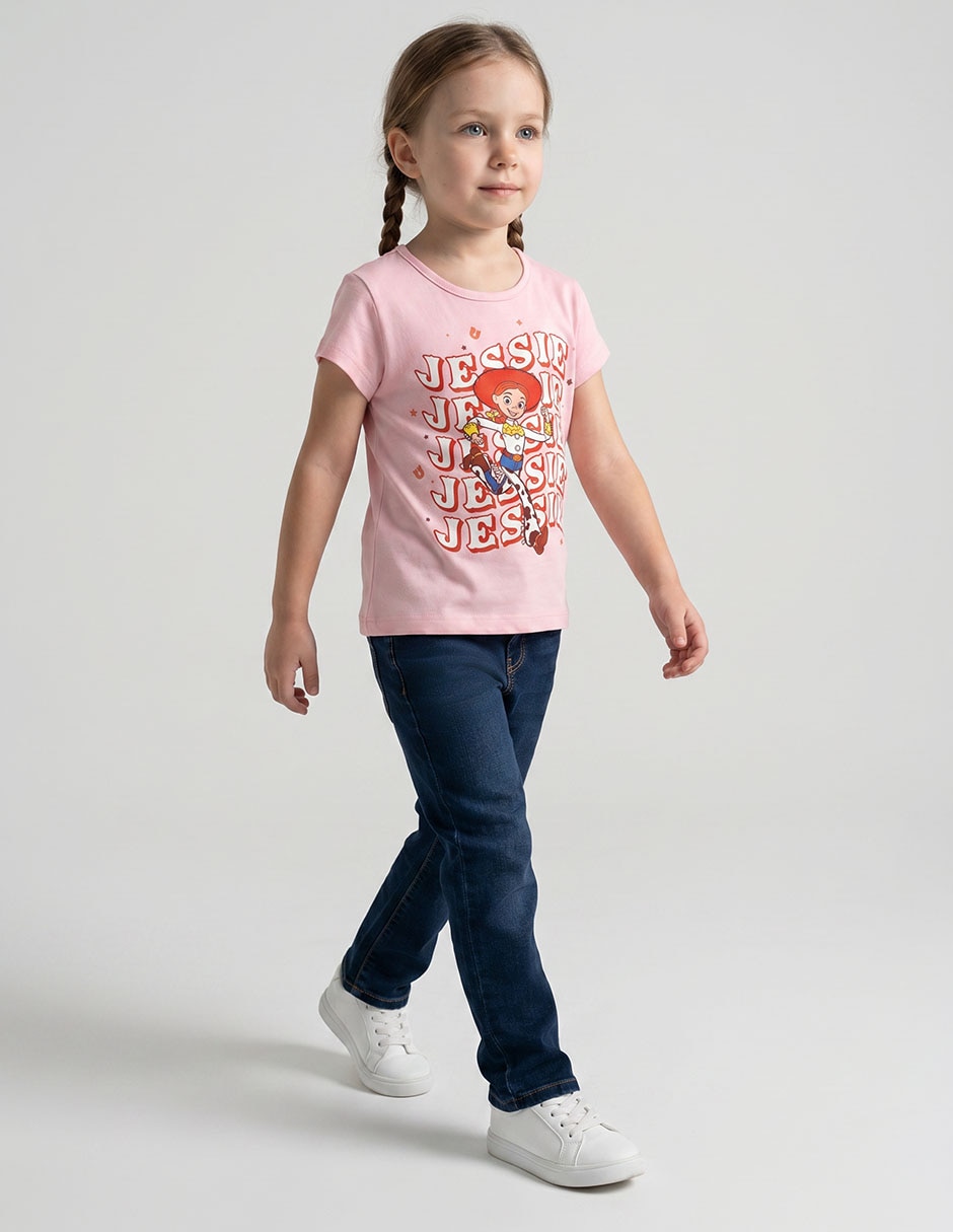 Playera disney disney jessie manga regular infantil niña