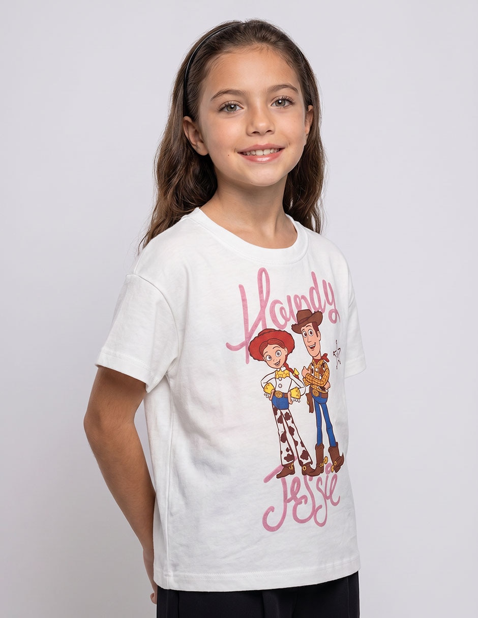 Playera disney disney jessie manga regular infantil niña