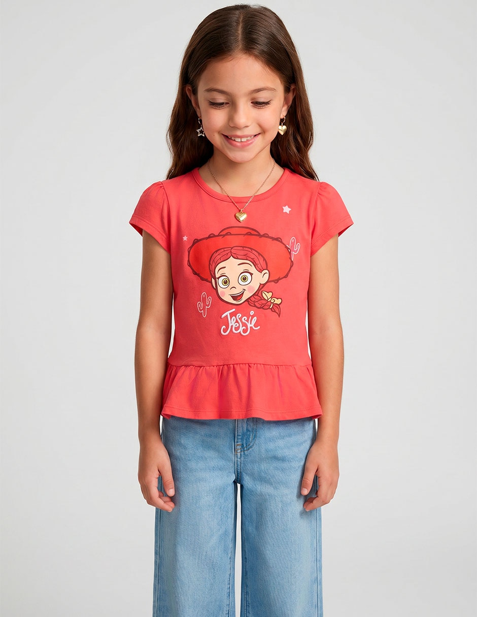 Playera Jessie manga regular para niña Playera Jessie manga regular para niña