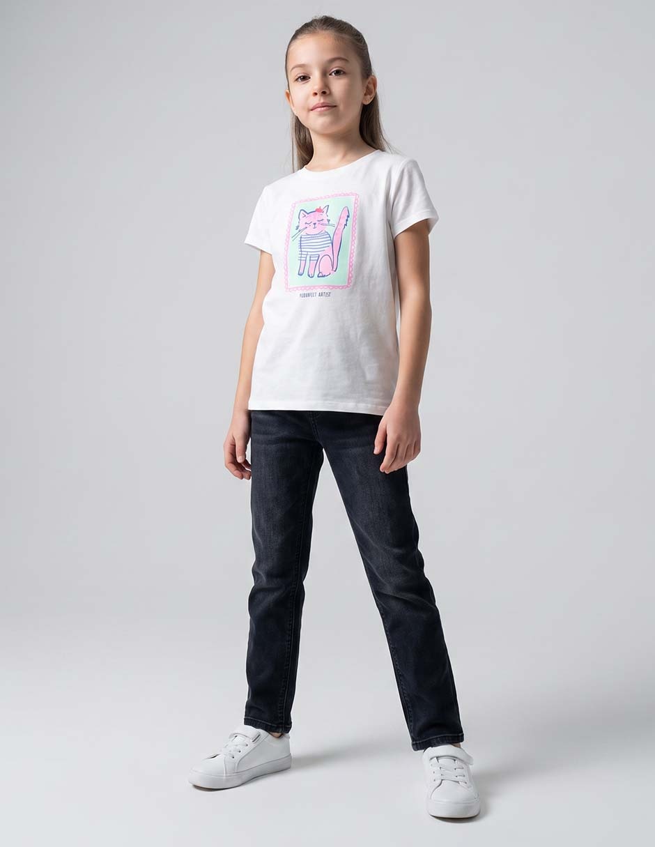 Playera manga corta para niña Playera manga corta para niña