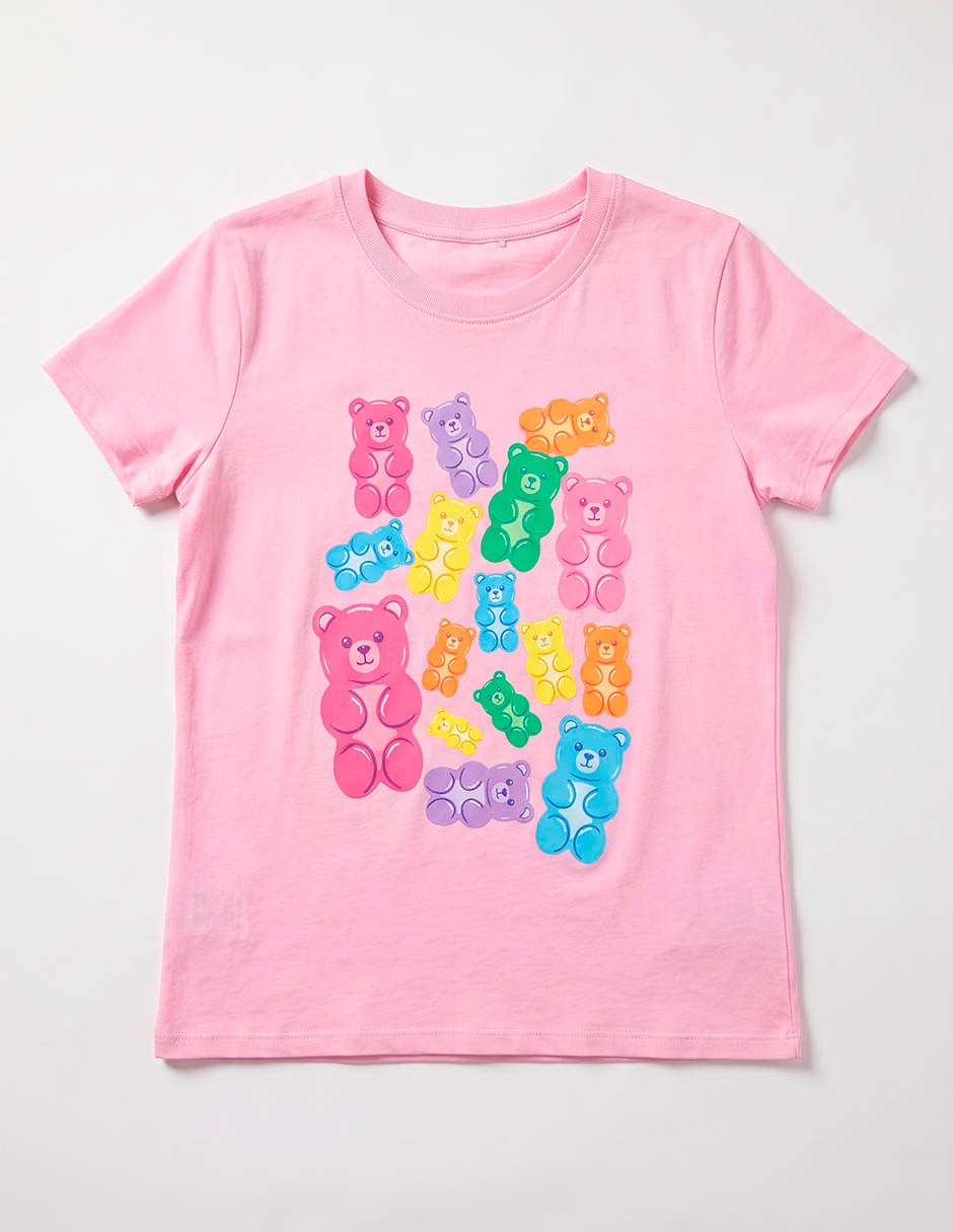 Playera manga corta para niña