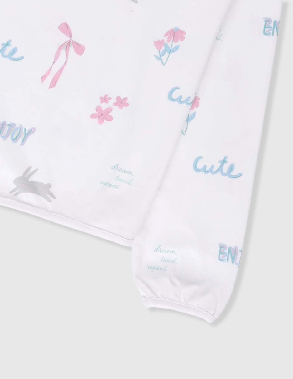 Playera manga larga para niña 3
