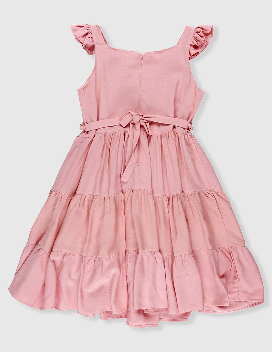 Vestido manga volantes para niña 2