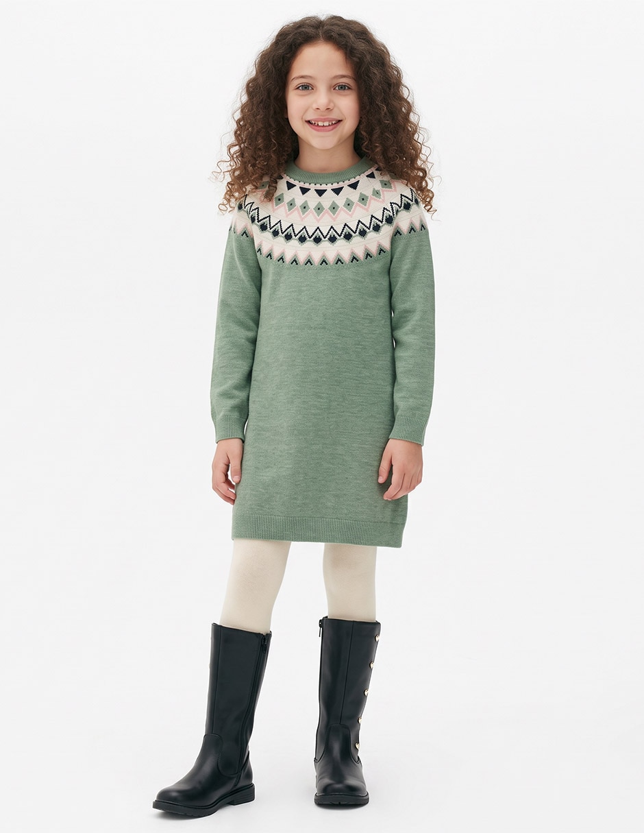 Vestido manga larga para niña 2