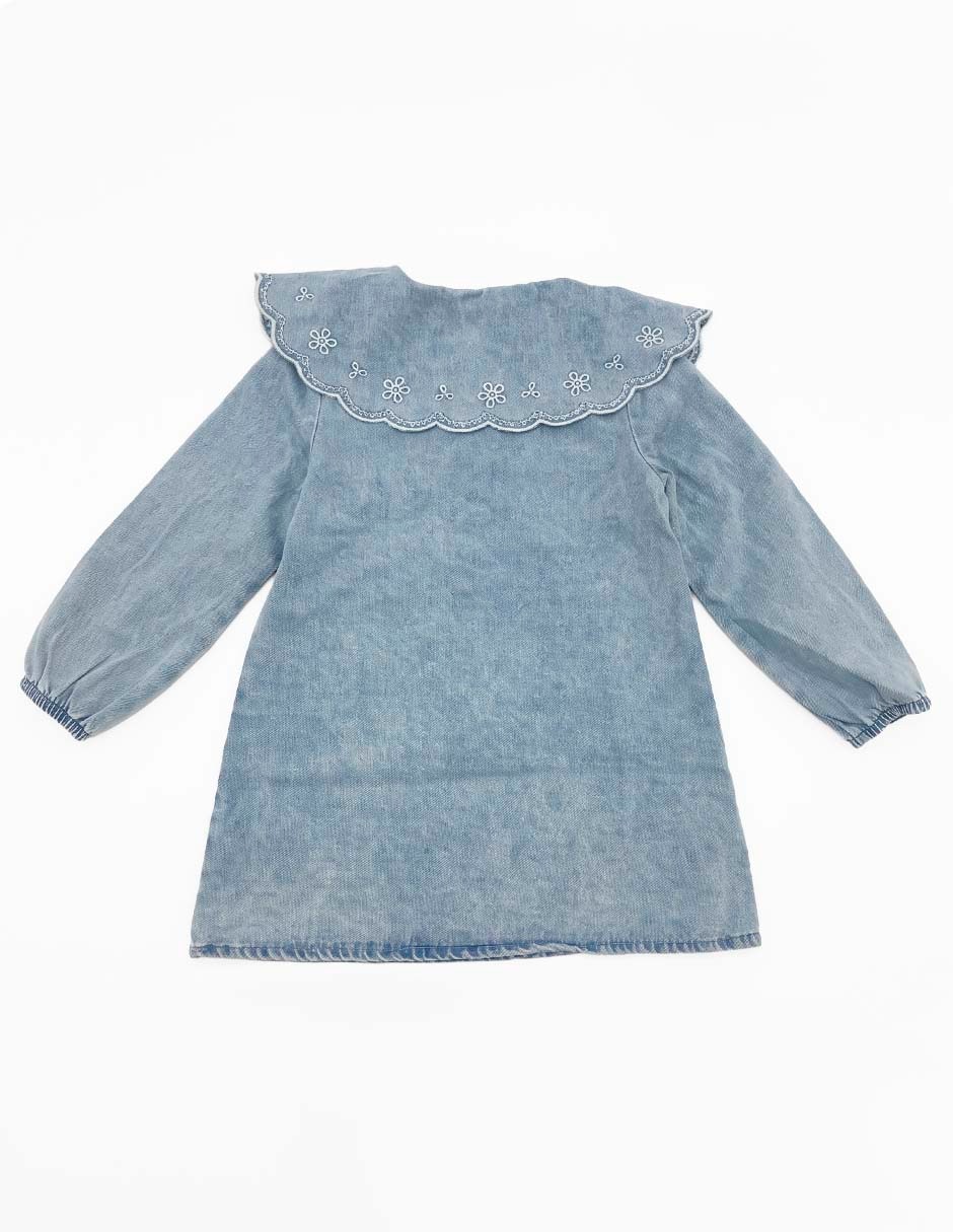 Vestido manga amplia para niña 5