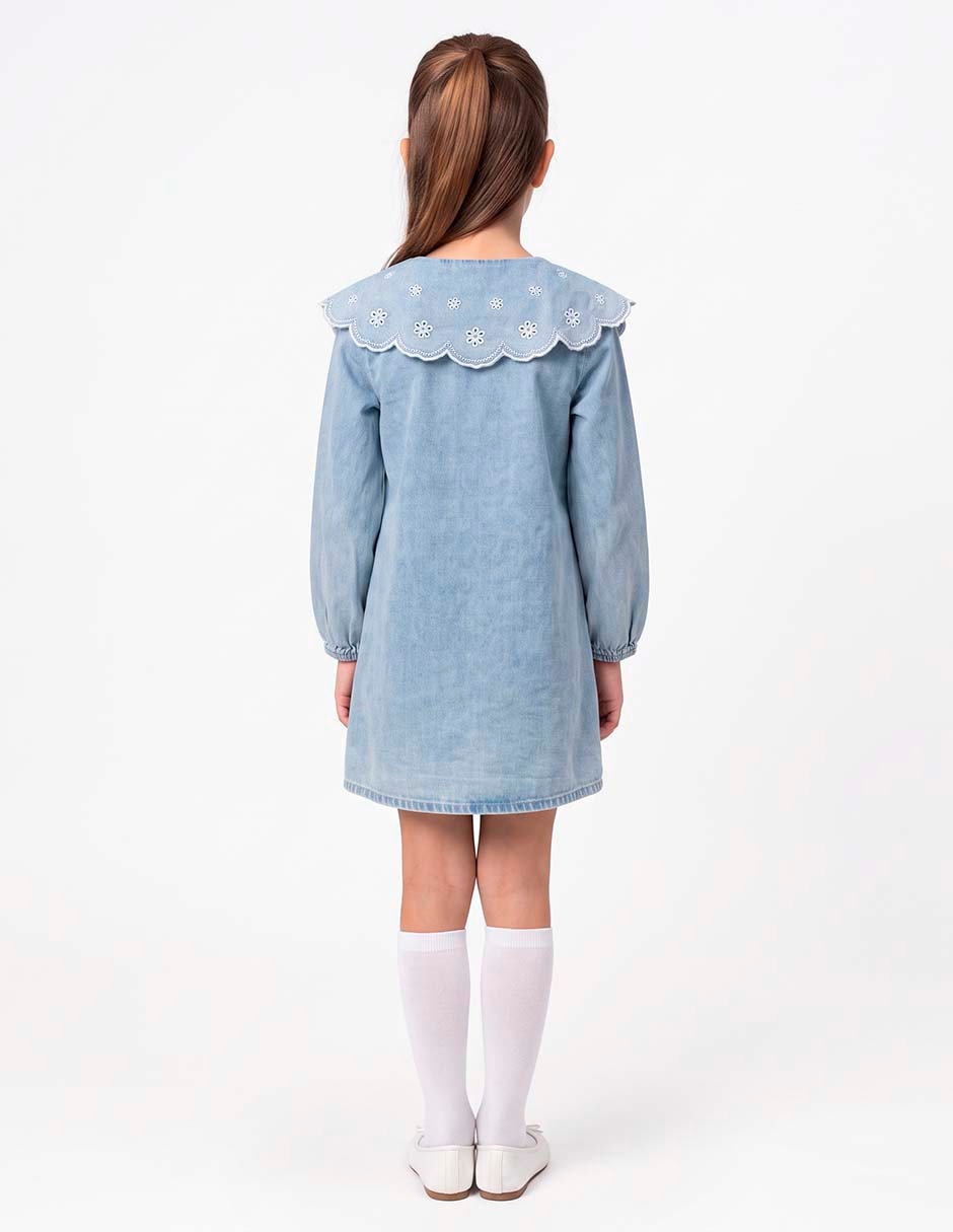 Vestido manga amplia para niña 2