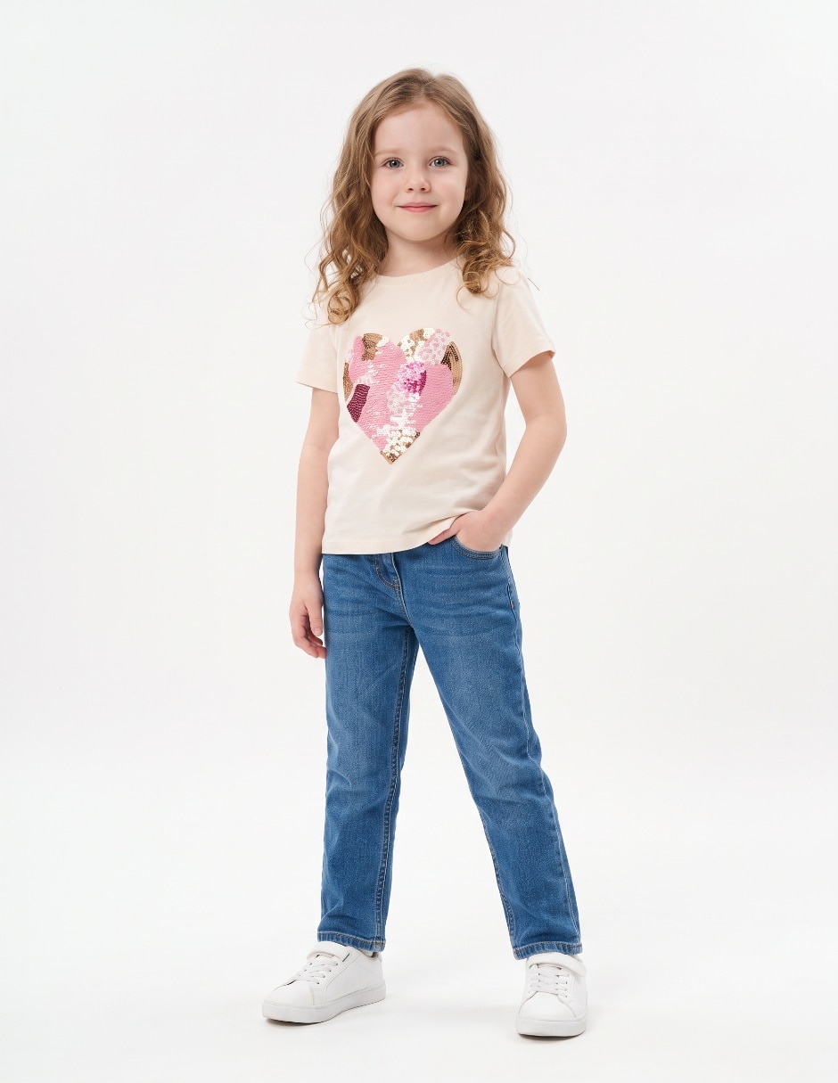 Playera manga corta para niña Playera manga corta para niña