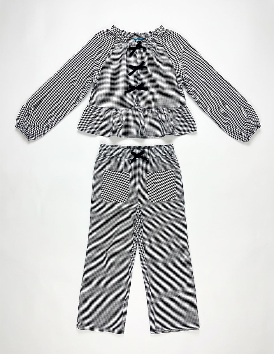 Conjunto de vestir de algodón para niña 2 piezas 4