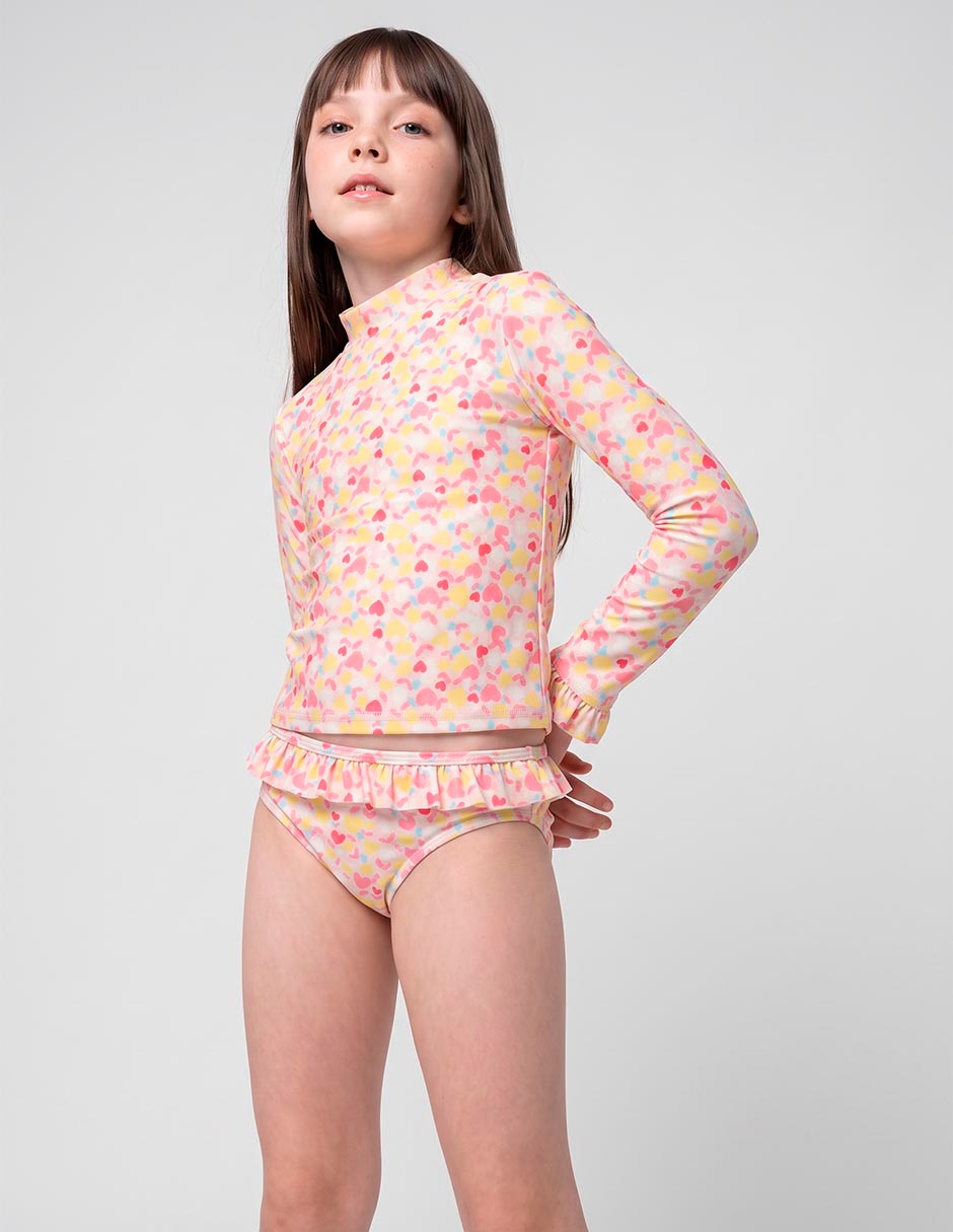 Traje de baño bikini piquenique para niña