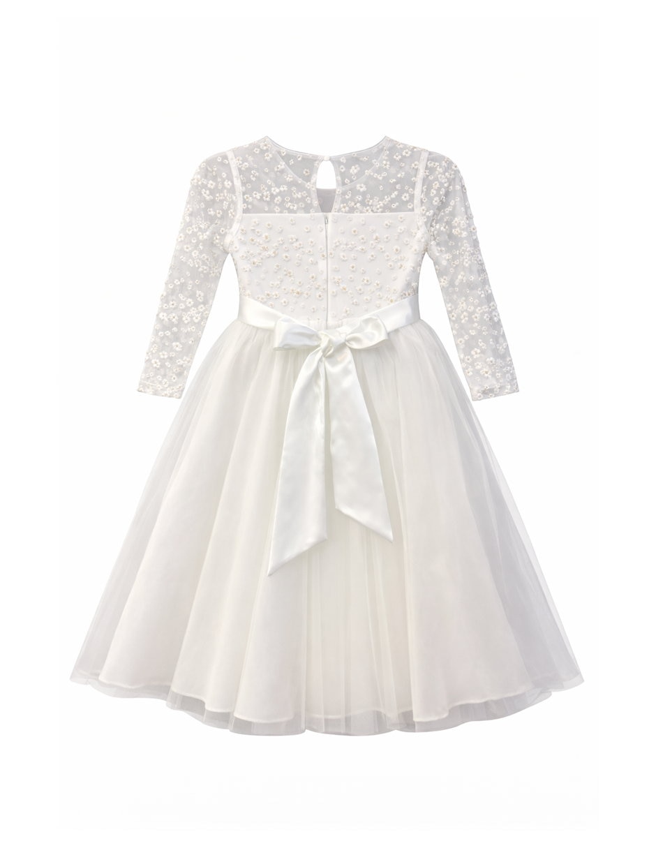 Vestido manga larga para niña 2