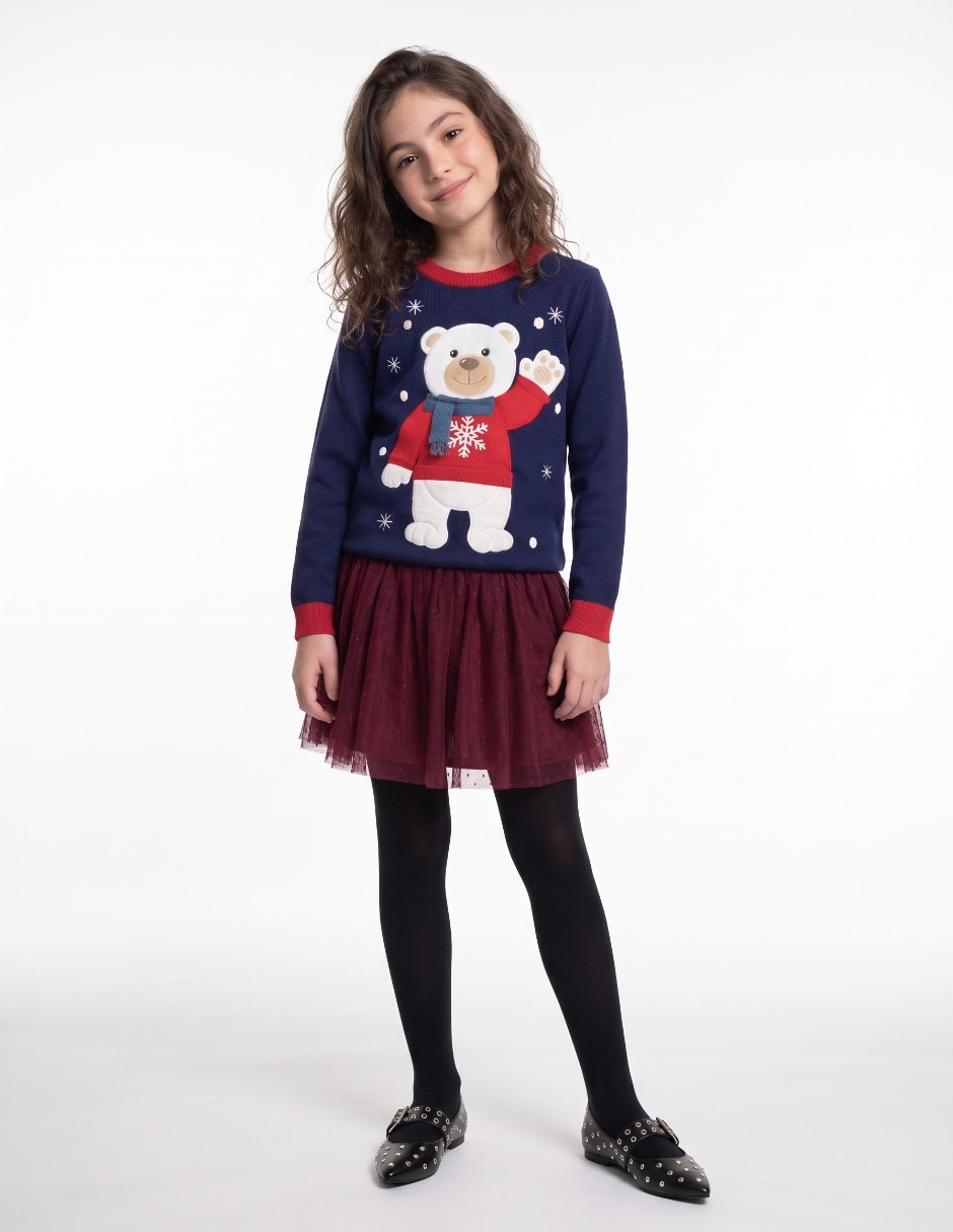 Suéter navideño para niña Suéter navideño para niña