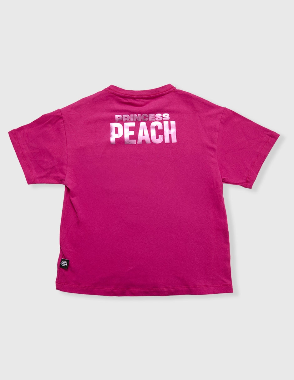 Playera mario bros princesa peach mario bros manga corta infantil niña