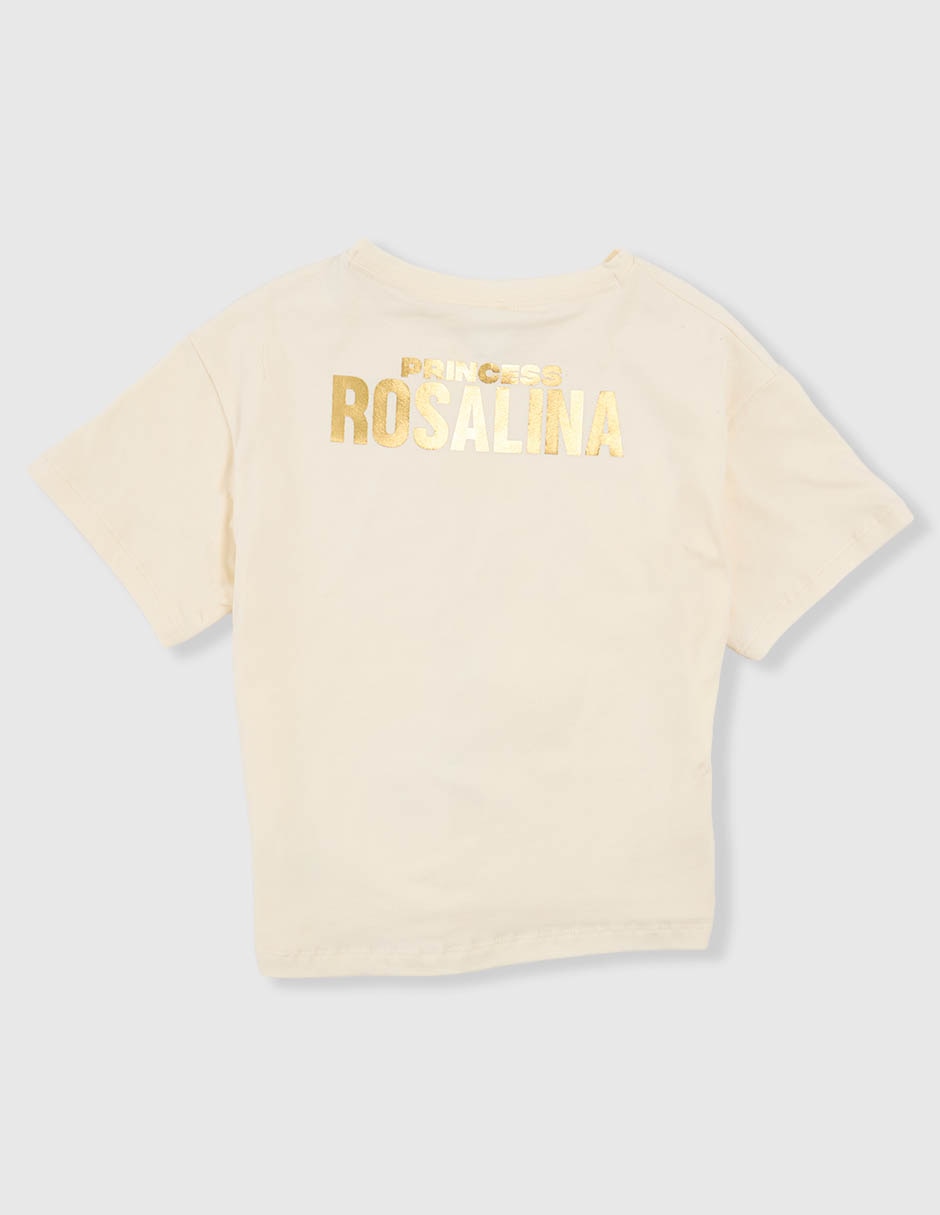 Playera Mario Bros Princesa Peach manga corta para niña