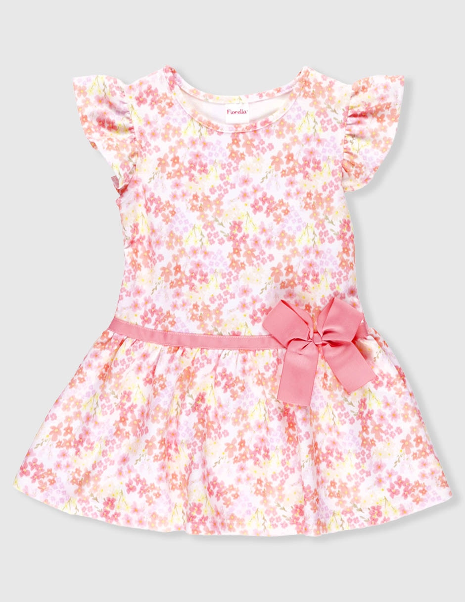 Vestido fiorella manga volantes para niña