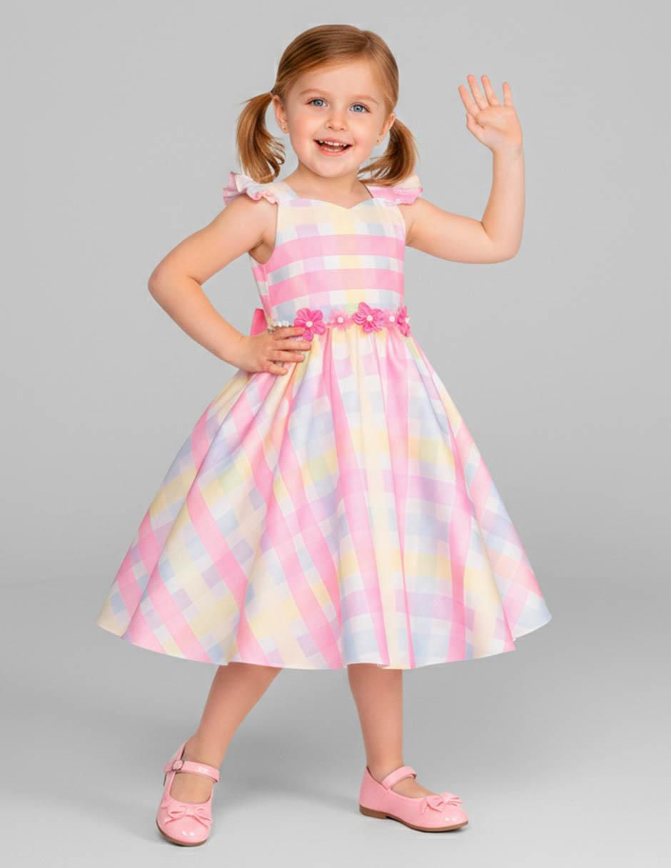 Vestido manga mariposa para niña Vestido manga mariposa para niña