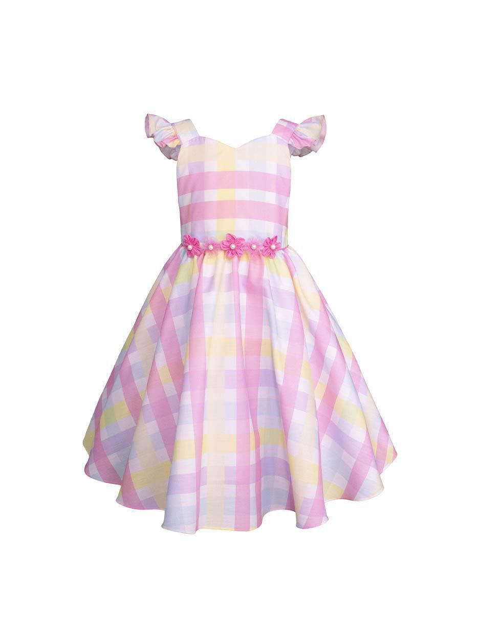 Vestido manga mariposa para niña
