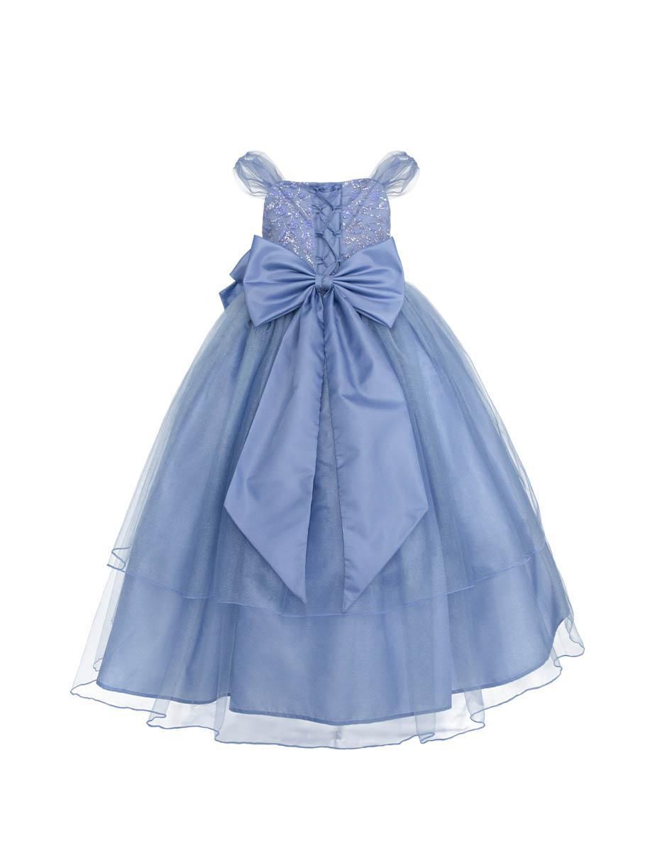 Vestido manga con pliegues para niña