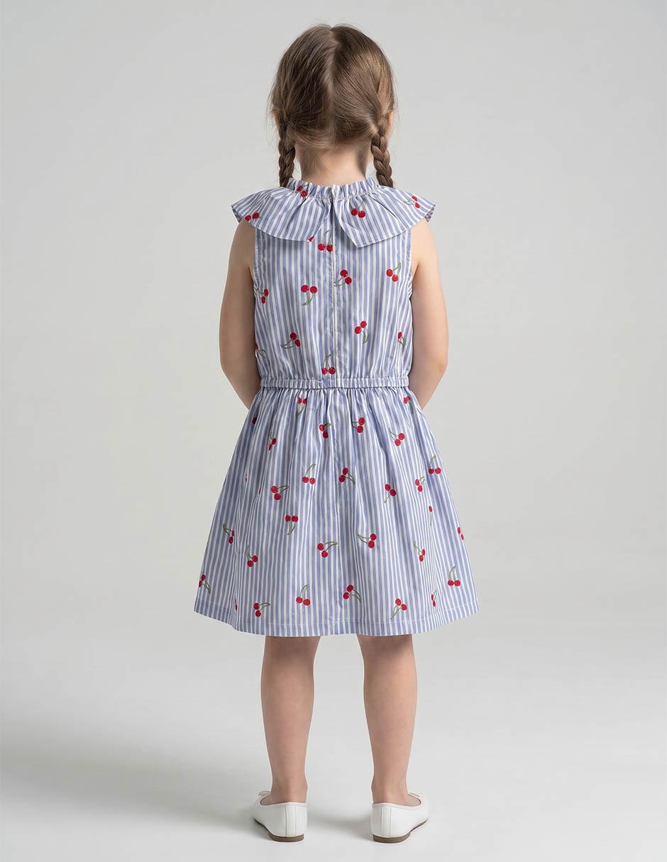 Vestido fiorella manga sin manga para niña