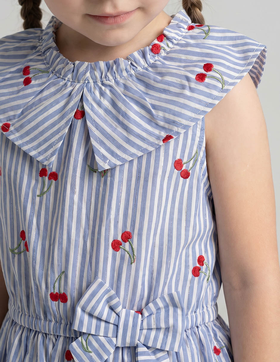 Vestido fiorella manga sin manga para niña