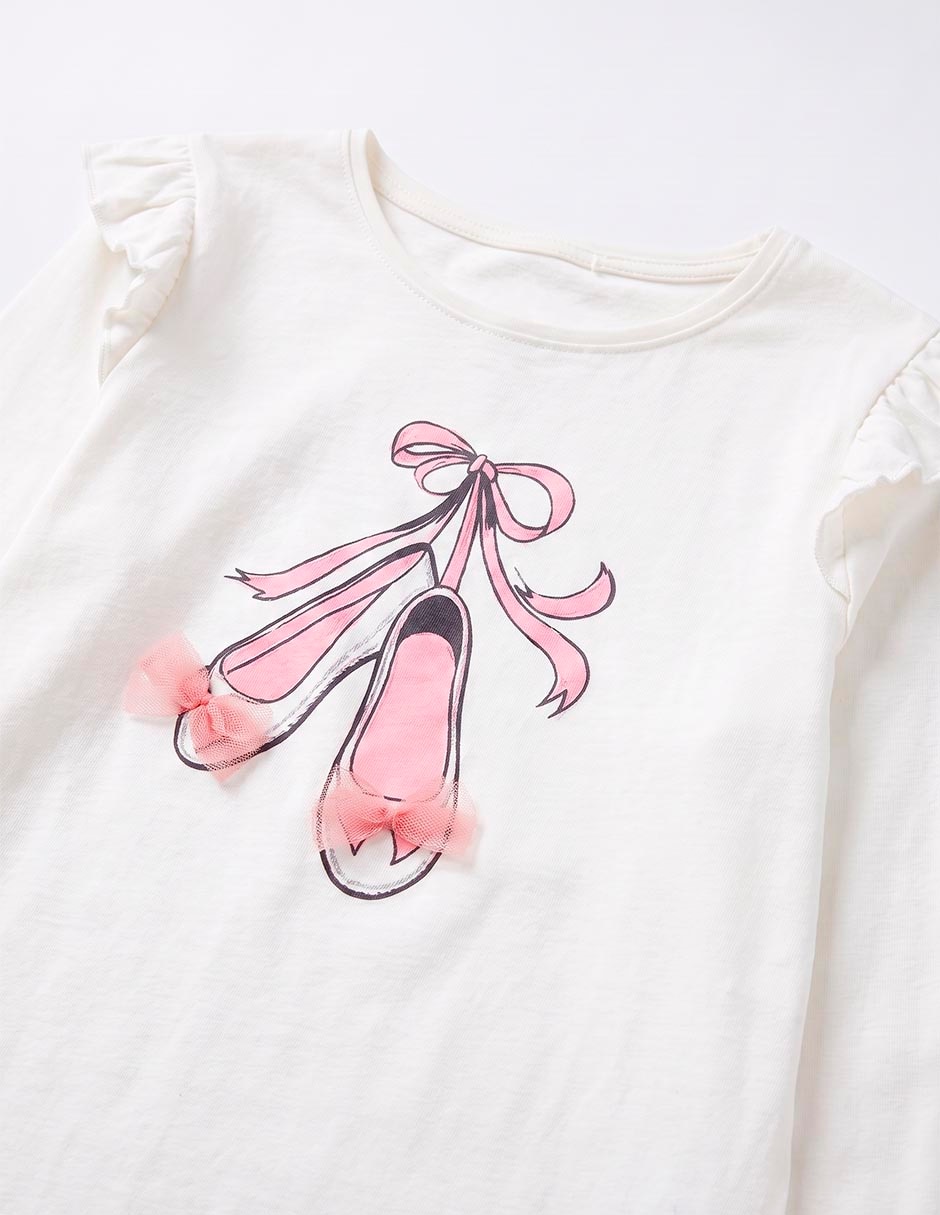Playera piquenique manga larga para niña