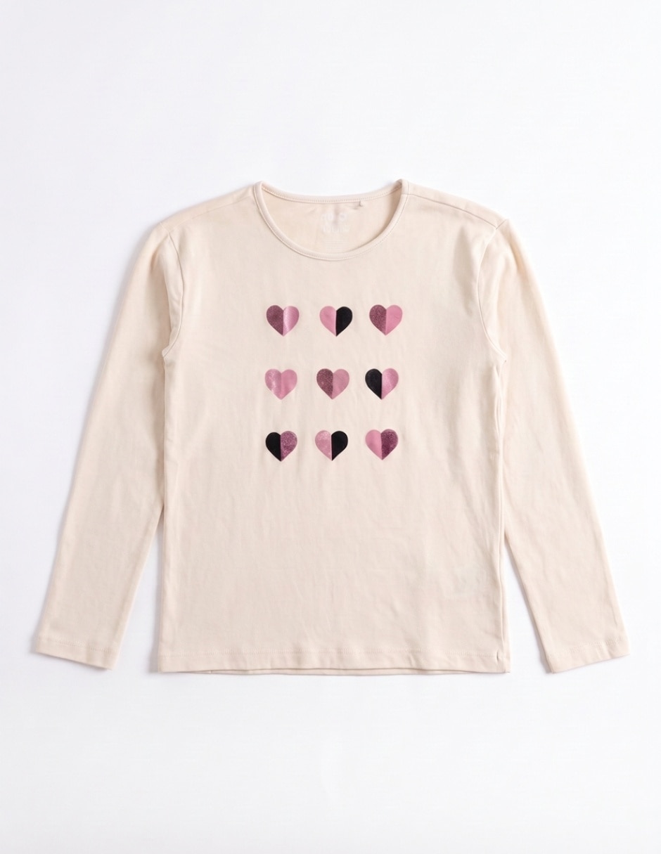 Playera manga larga para niña Playera manga larga para niña