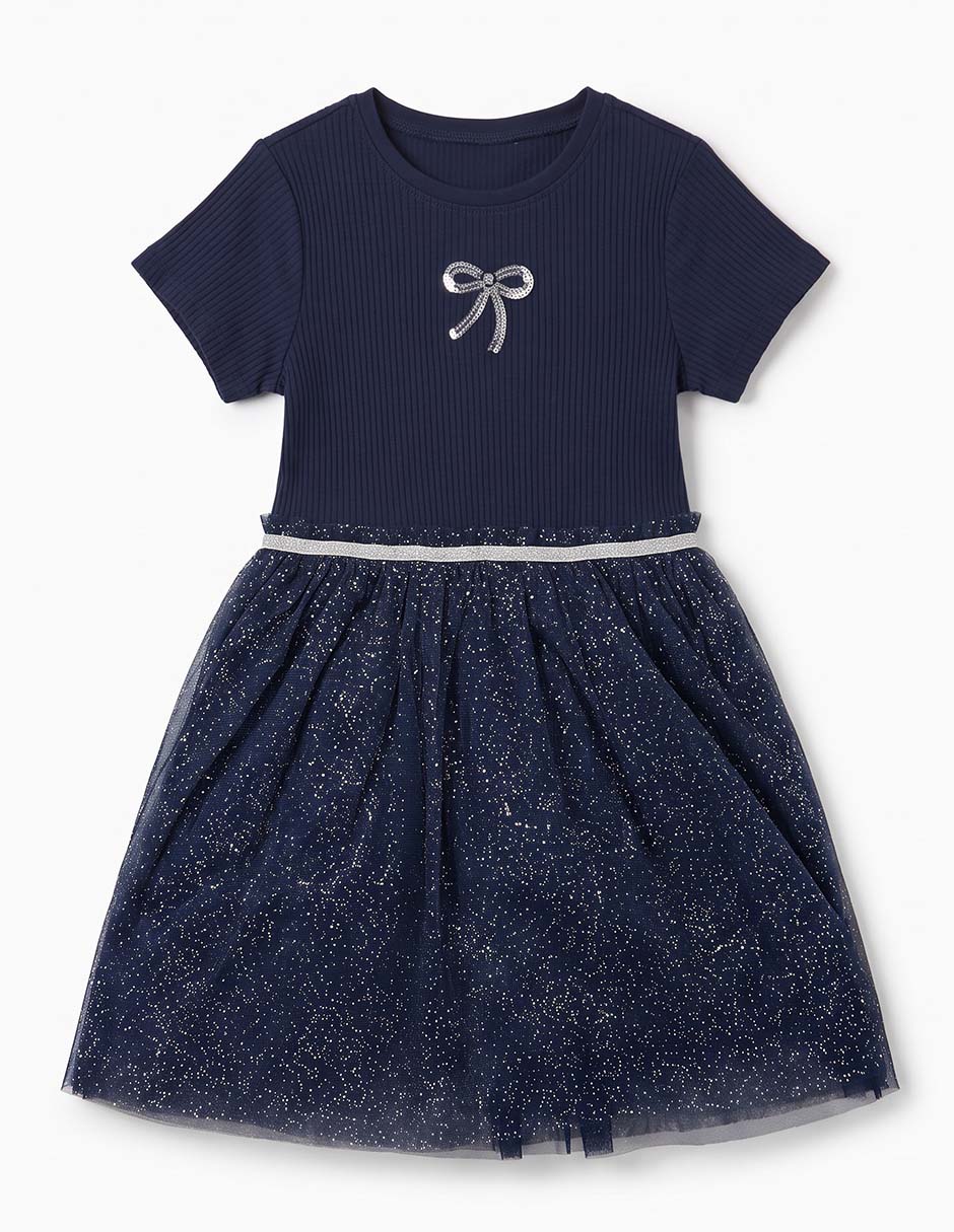 Vestido manga regular para niña Vestido manga regular para niña