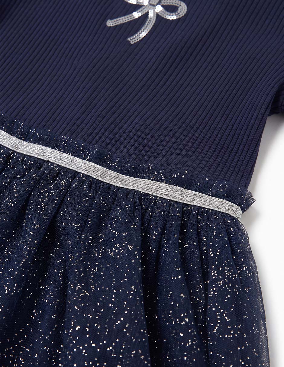 Vestido manga regular para niña 4