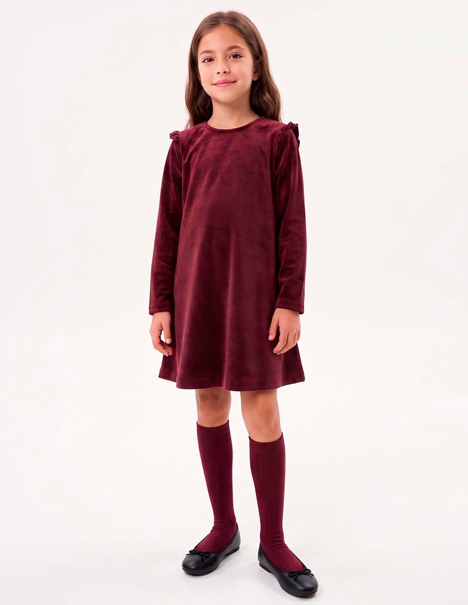 Vestido manga larga para niña 3