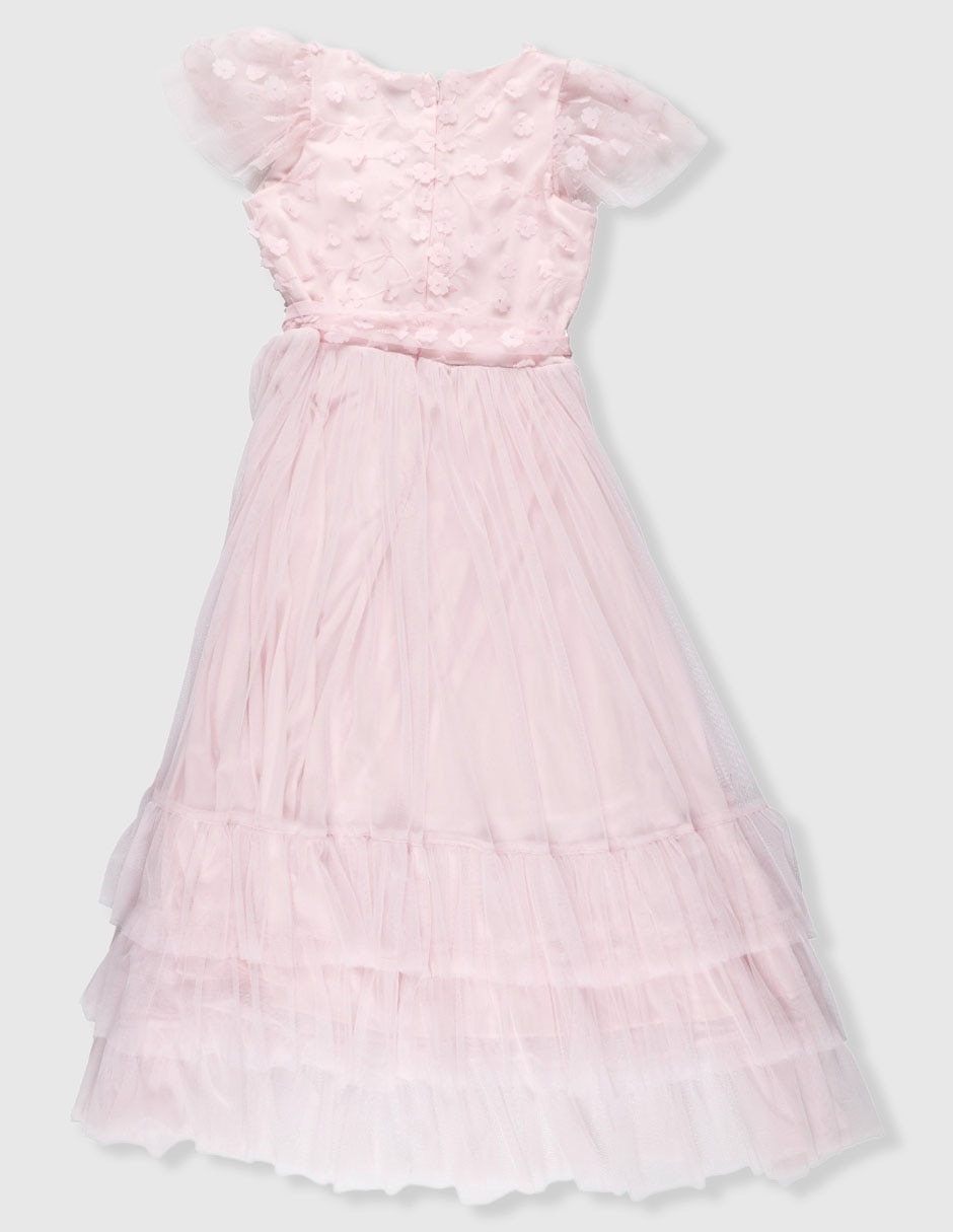 Vestido Pink & Violet Manga Corta Para Niña