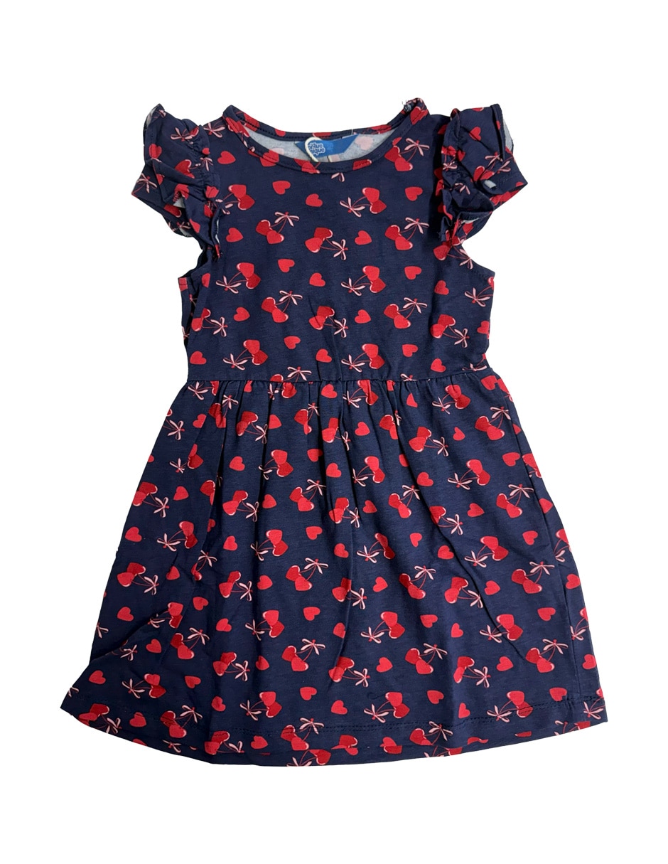 Set vestido manga cap para niña 4
