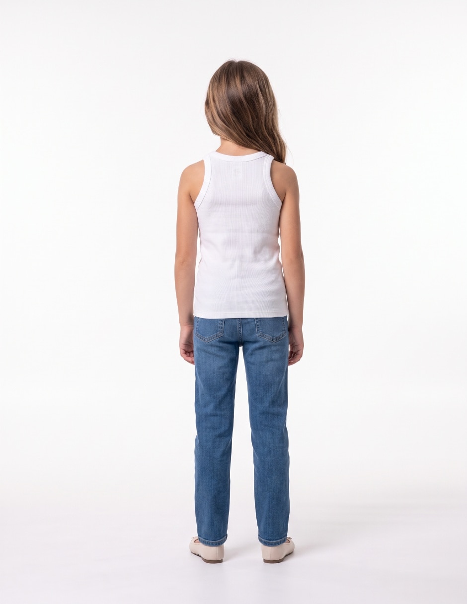 Playera sin manga para niña 2