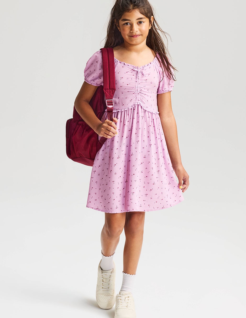 Vestido manga corta para niña Vestido manga corta para niña