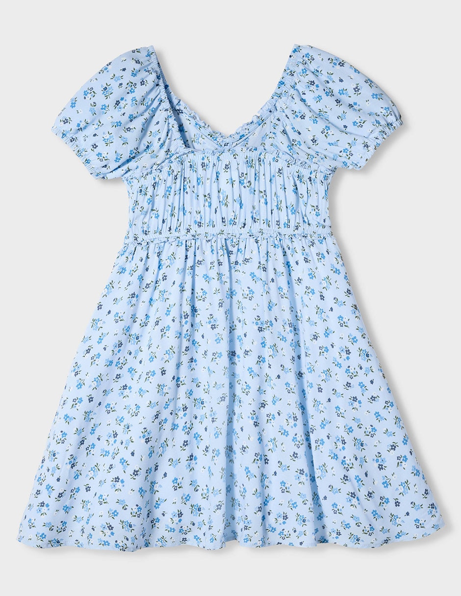 Vestido manga globo para niña 3