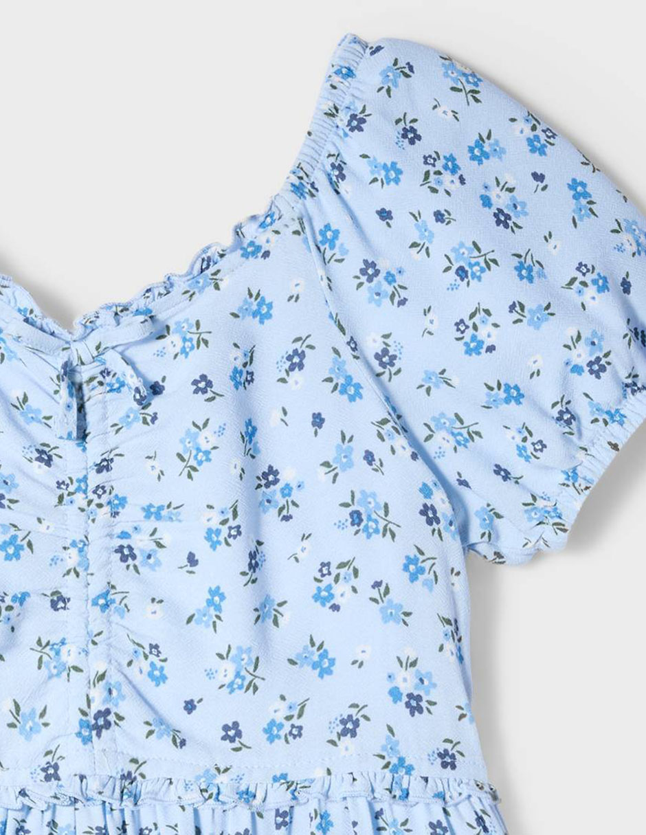 Vestido manga globo para niña 4