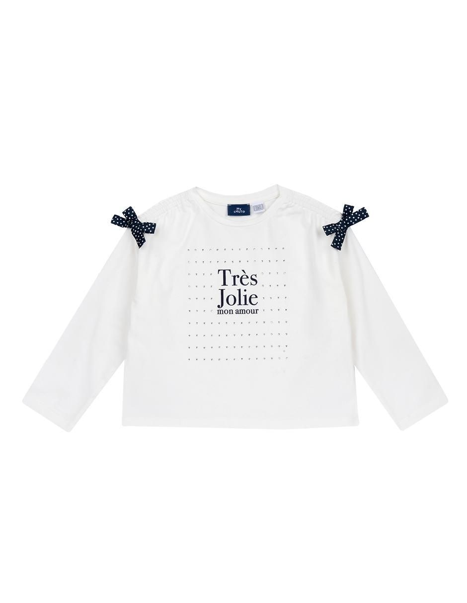 Playera manga larga para niña Playera manga larga para niña
