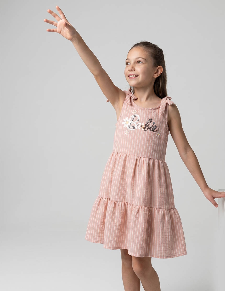 Vestido barbie abril 4 flor infantil niña