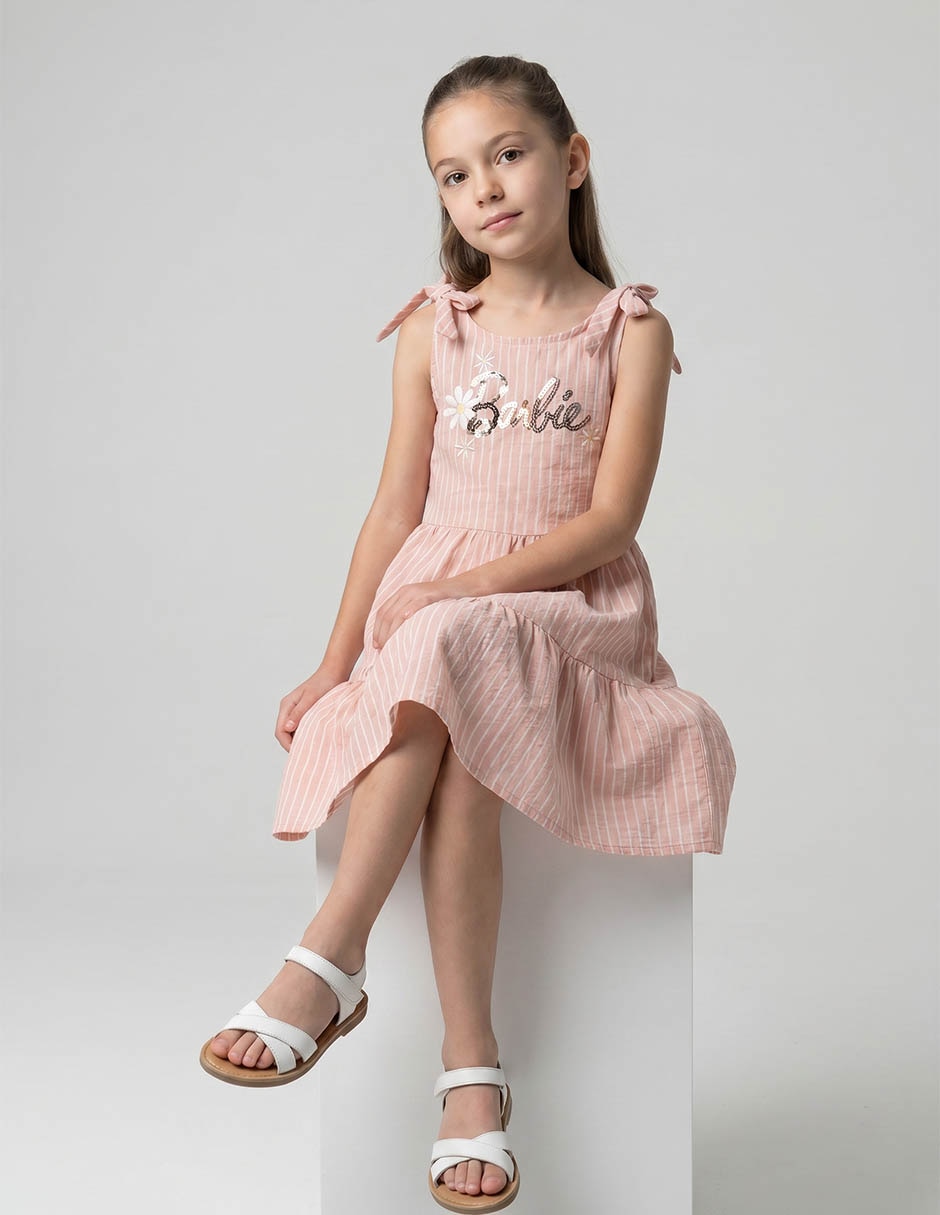 Vestido barbie abril 4 flor infantil niña