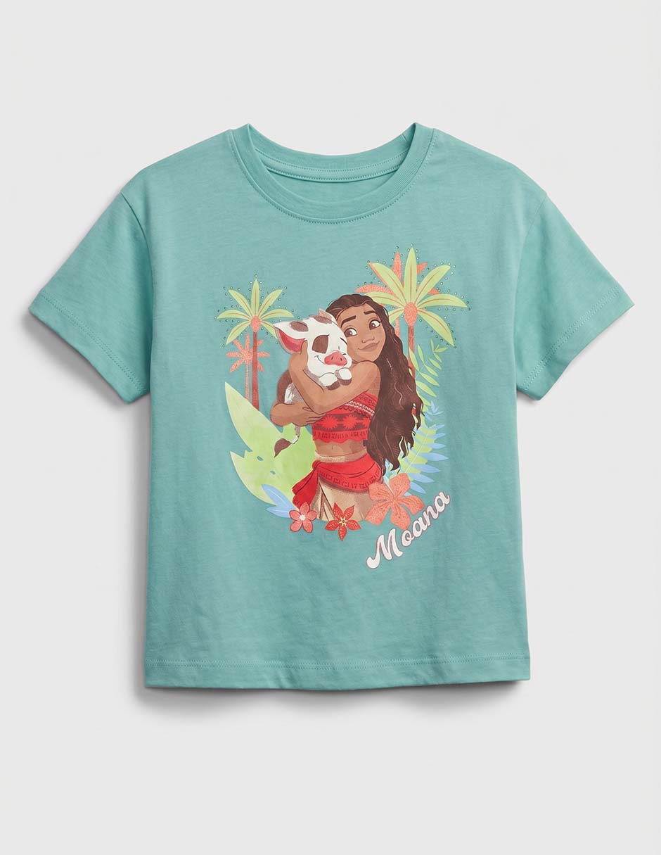 Playera Disney Moana manga corta para niña