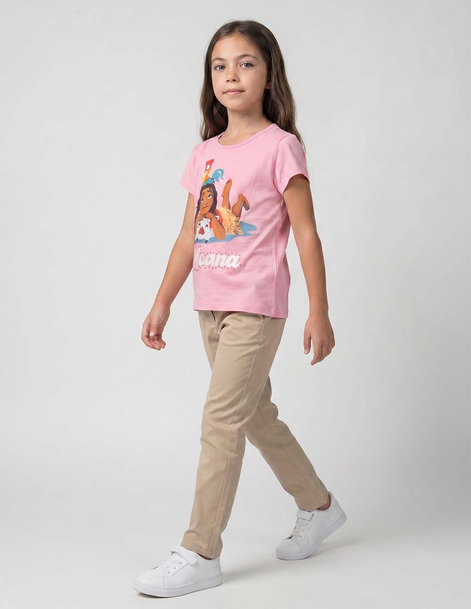 Playera Disney Moana manga para niña