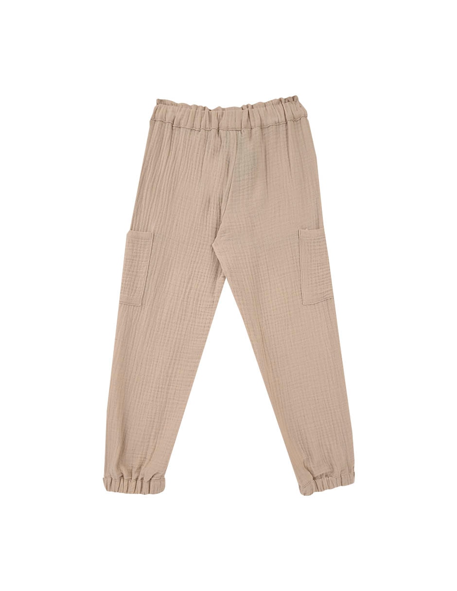 Pantalón jogger canela para infantil niña 2