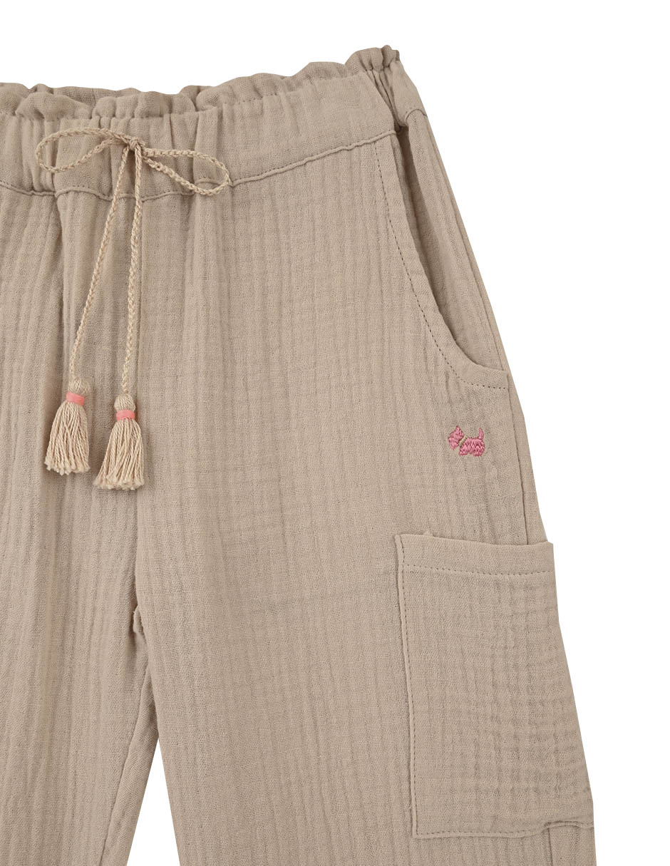 Pantalón jogger canela para infantil niña 3