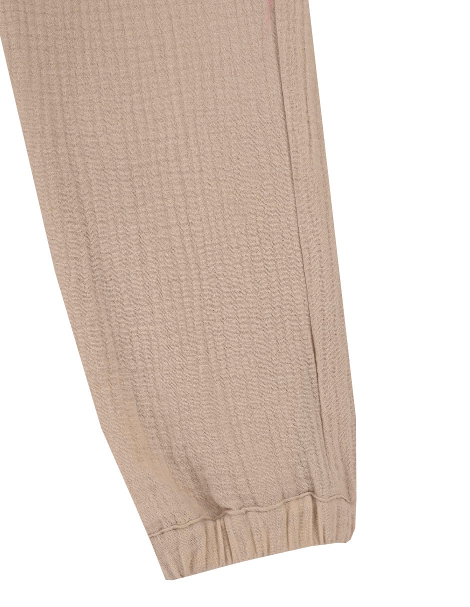 Pantalón jogger canela para infantil niña 4