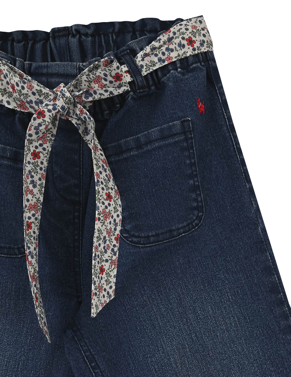 Jeans regular straight bibi deslavado infantil niña 2
