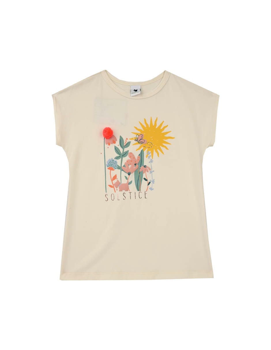 Playera manga corta para niña
