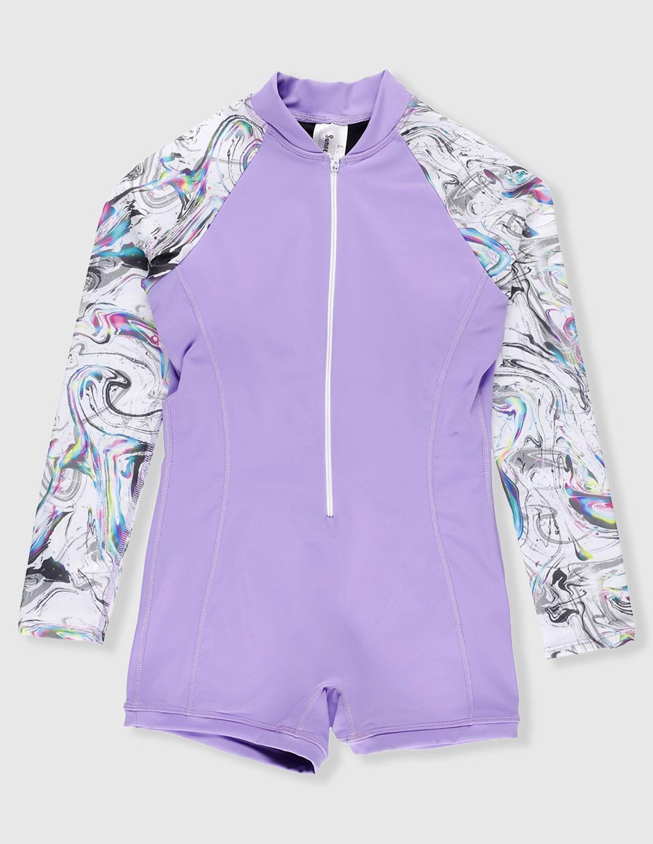 Wetsuit Sunset T estampado gráfico para niña