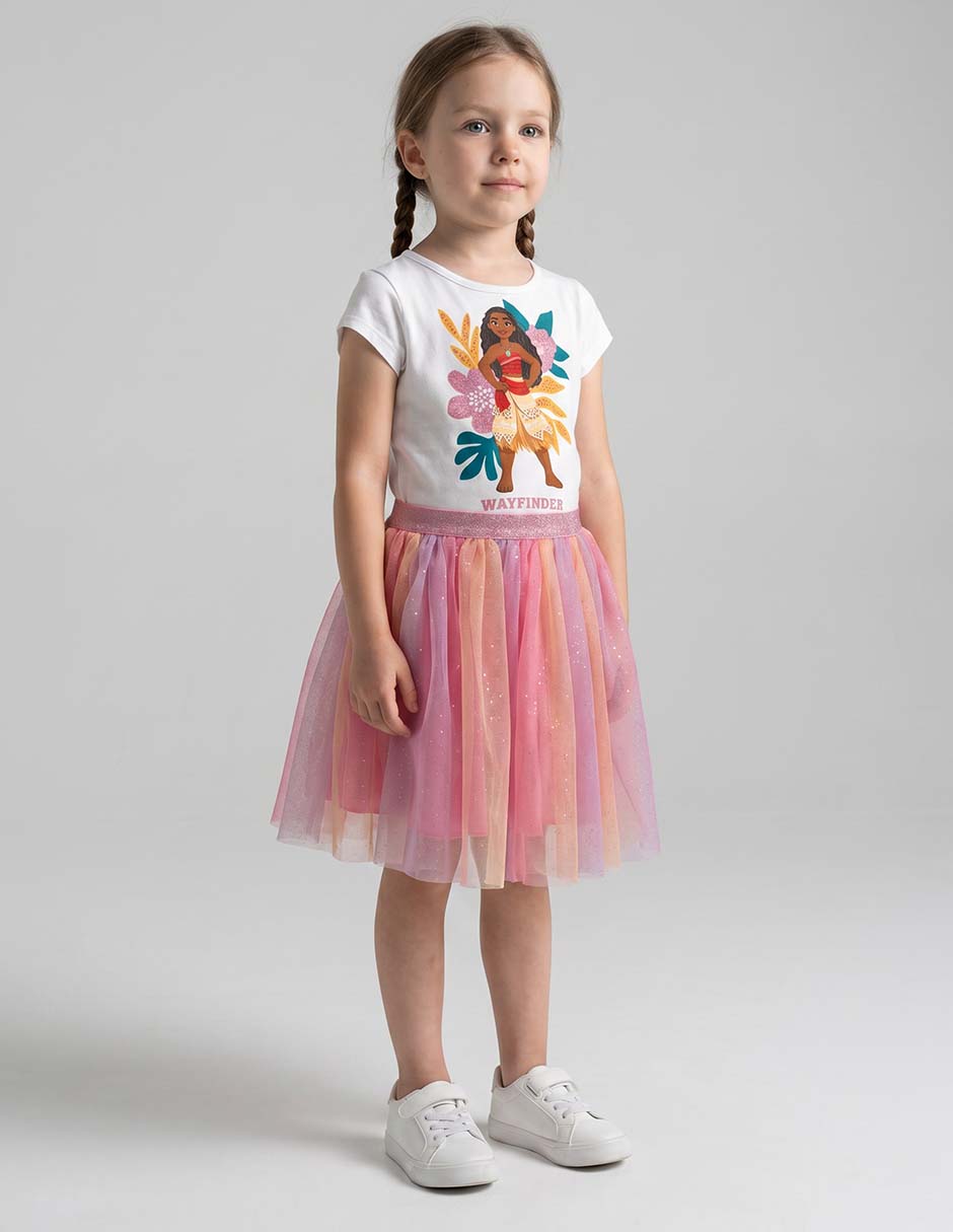 Vestido Moana manga regular para niña Vestido Moana manga regular para niña