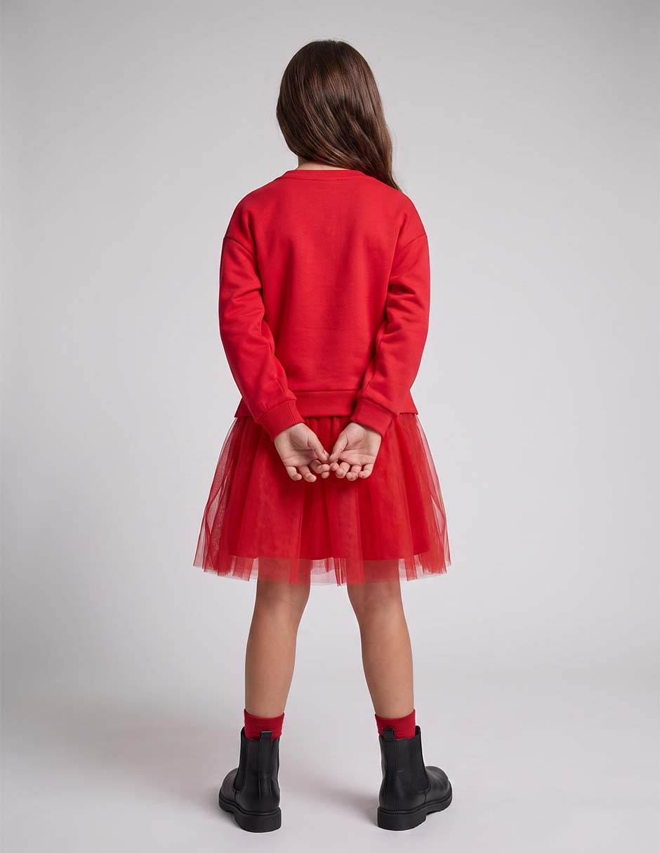 Vestido manga larga para niña 5