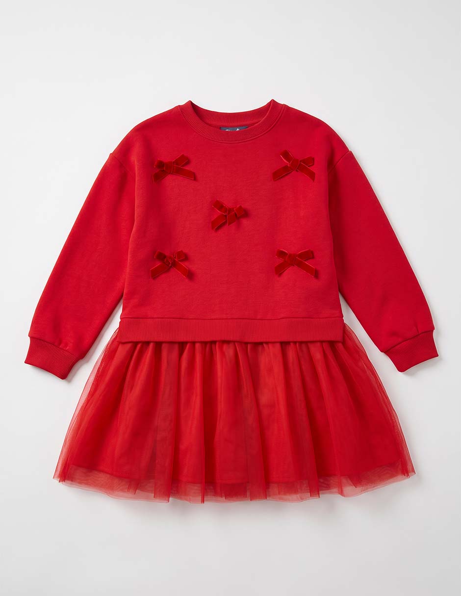 Vestido manga larga para niña 4