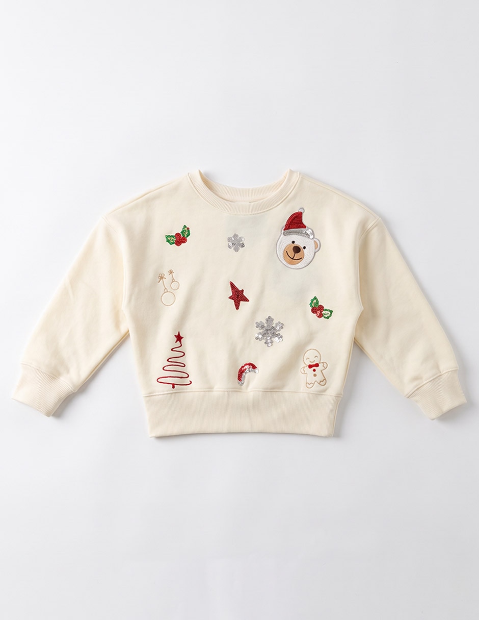 Sudadera navideña para niña Sudadera navideña para niña